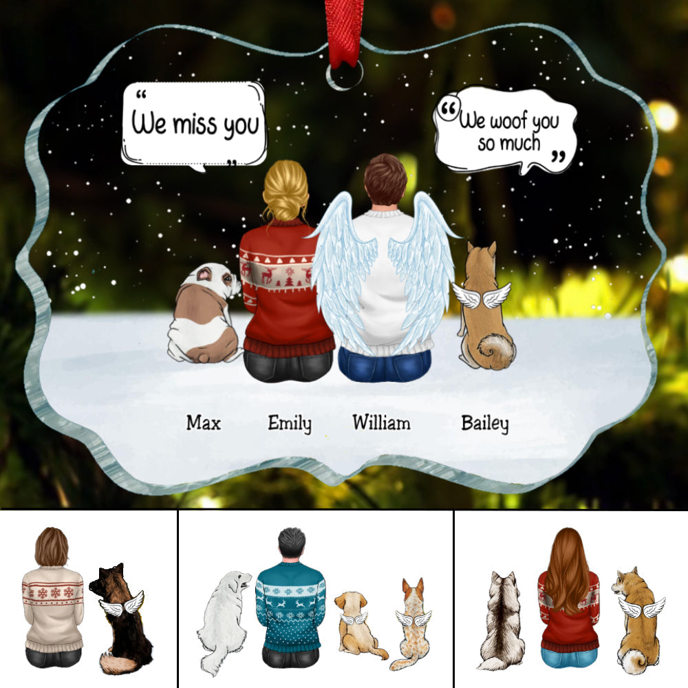 Dog Lovers - I Miss You - Personalized Memorial Ornament